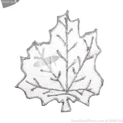 Image of Christmas decorative silver leaf