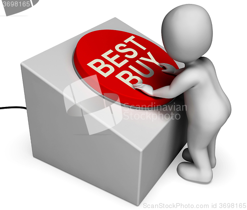 Image of Best Buy Button Means Product Excellence And Quality
