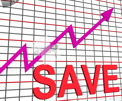 Image of Save Chart Graph Shows Increasing Savings Investment