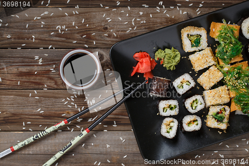 Image of Various of sushi rolls