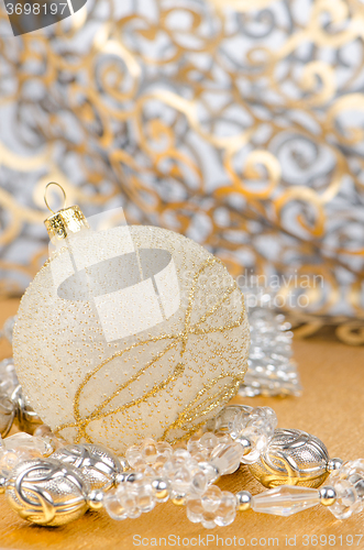 Image of Golden christmas ball 