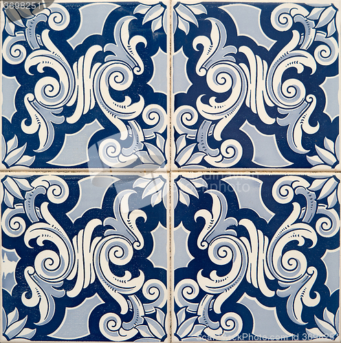 Image of Traditional Portuguese glazed tiles