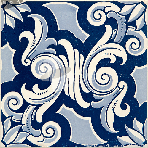 Image of Traditional Portuguese glazed tiles