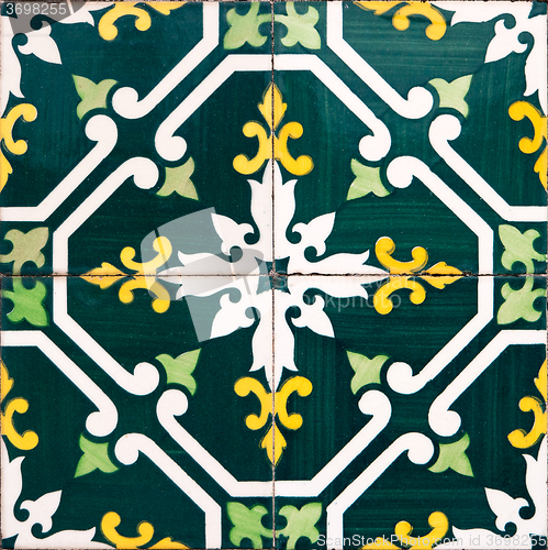 Image of Traditional Portuguese glazed tiles