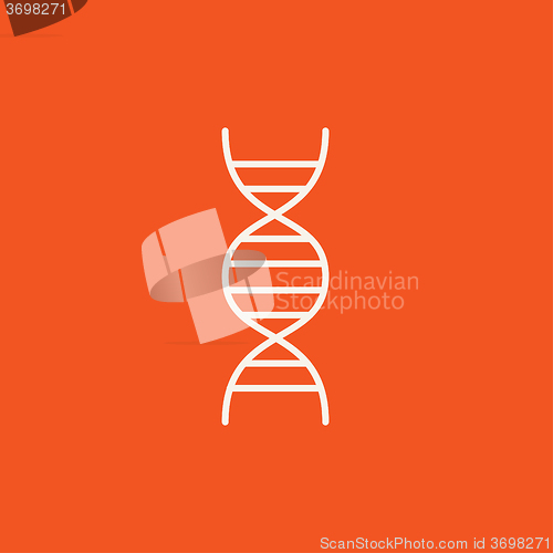 Image of DNA line icon.