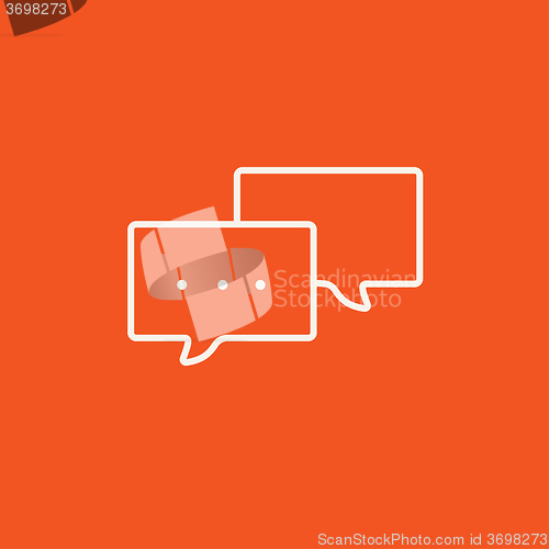 Image of Speech bubble line icon.