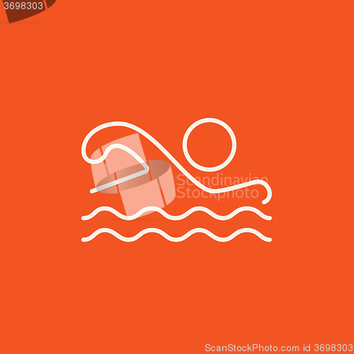 Image of Swimmer line icon.