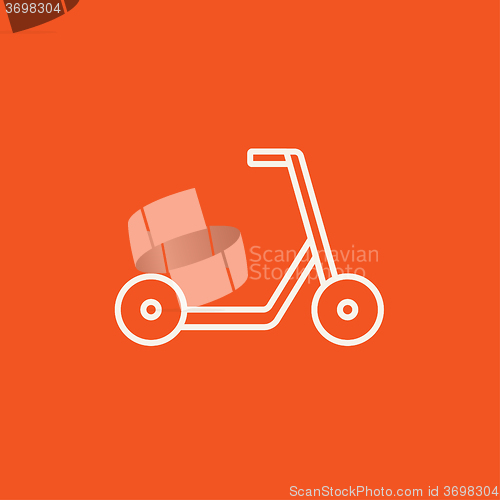 Image of Kick scooter line icon.