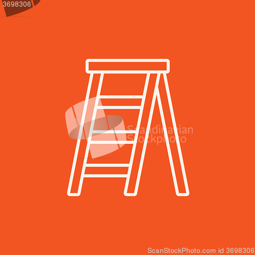 Image of Stepladder line icon.