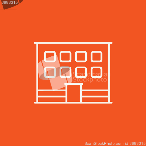 Image of Office building line icon.