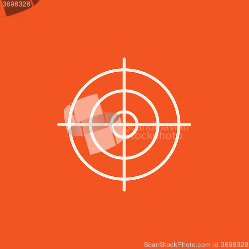 Image of Shooting target line icon.