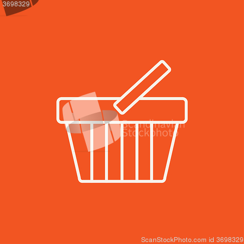 Image of Shopping basket line icon.