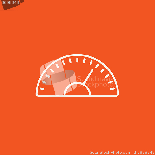 Image of Speedometer line icon.