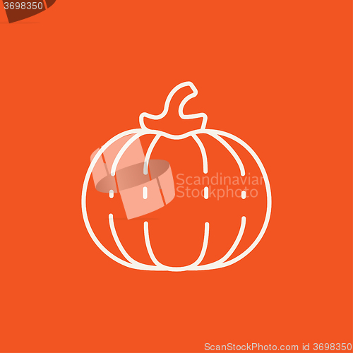 Image of Pumpkin line icon.