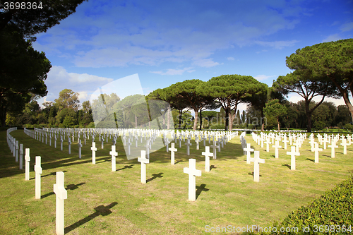 Image of NETTUNO - April 06: Tombs, American war cemetery of the American