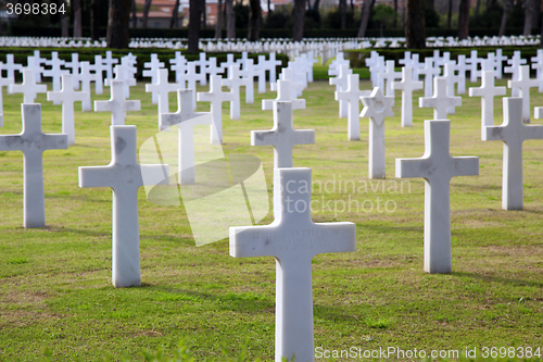 Image of NETTUNO - April 06: Tombs, American war cemetery of the American