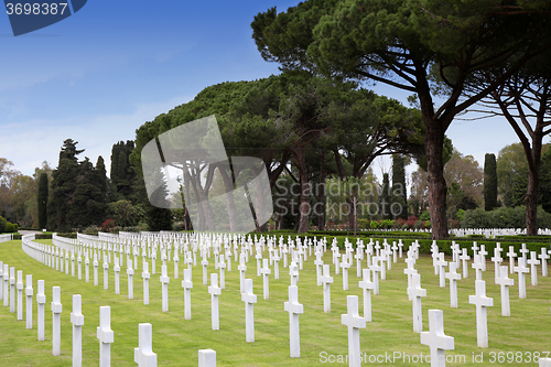Image of NETTUNO - April 06: Tombs, American war cemetery of the American