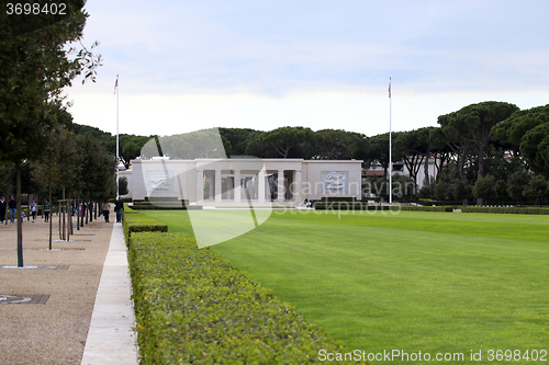 Image of NETTUNO - April 06: Building of the American Military Cemetery o