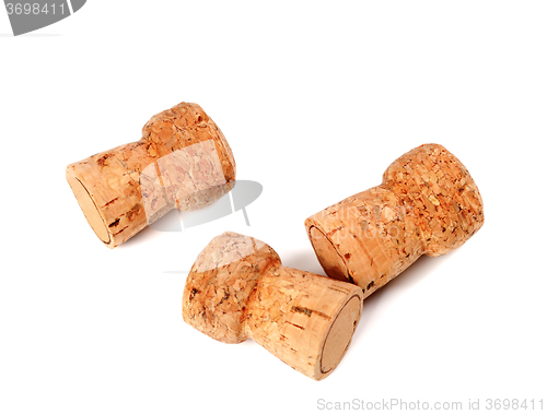 Image of Three cork from champagne wine 