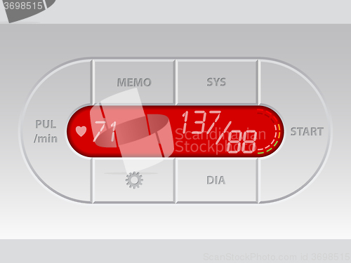 Image of Digital blood pressure monitor with lcd