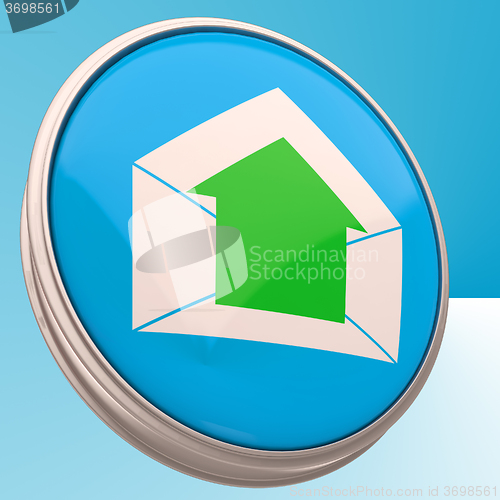 Image of E-mail Symbol Shows Outgoing Electronic Mail