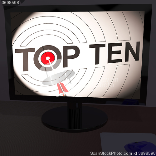 Image of Top Ten On Monitor Shows Eligible Ranking