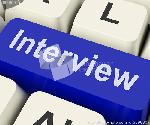 Image of Interview Key Shows Interviewing Interviews Or Interviewer