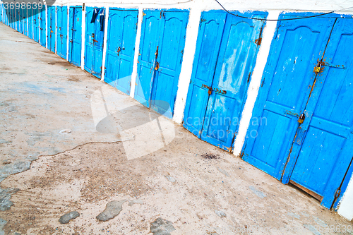 Image of in africa morocco  old harbor wood   door  