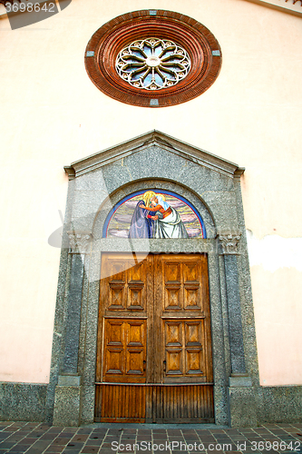 Image of old door in italy land europe   historical  