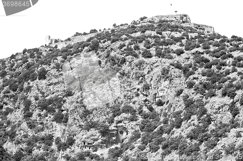 Image of  in  myra turkey europe old roman necropolis and indigenous tomb