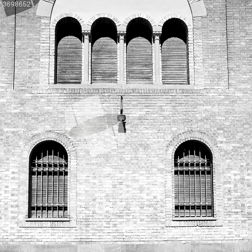 Image of in europe italy milan old architecture and venetian blind wall