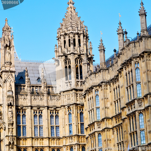 Image of old in london  historical    parliament glass  window    structu