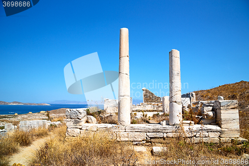 Image of famous   in delos   the acropolis and site