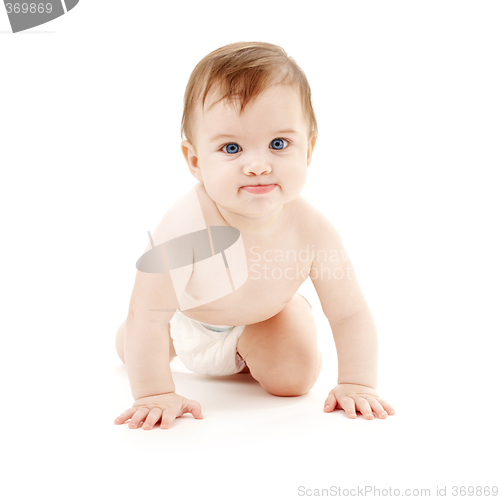 Image of crawling baby boy