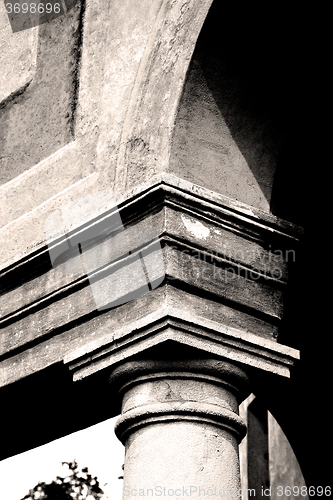 Image of abstract old column in the  country  of europe italy and marble 