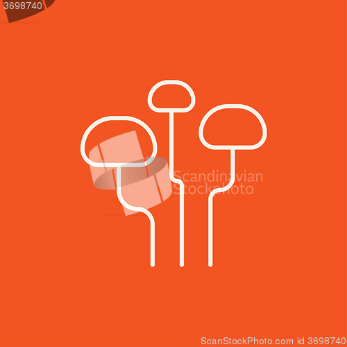 Image of Mushroom line icon.