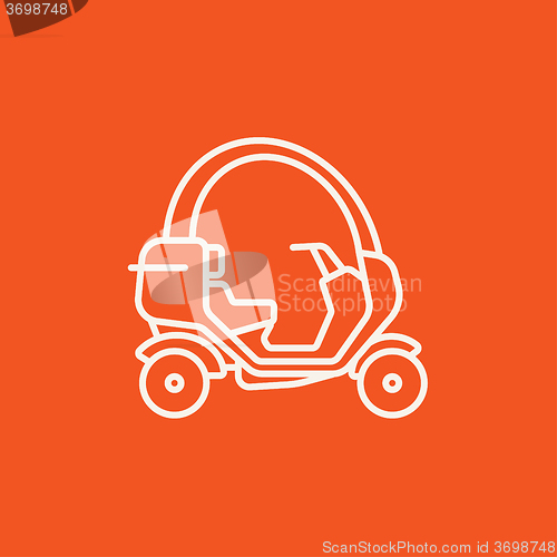 Image of Rickshaw line icon.