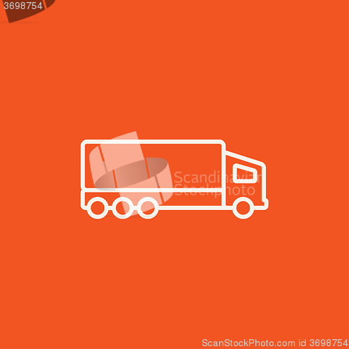 Image of Delivery truck line icon.