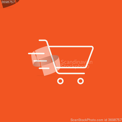 Image of Shopping cart line icon.