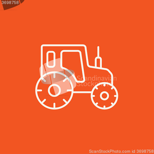 Image of Tractor line icon.