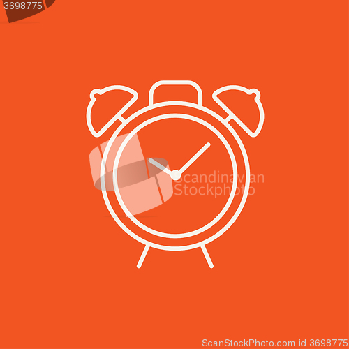 Image of Alarm clock line icon.