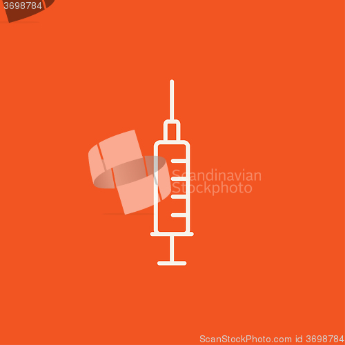 Image of Syringe line icon.