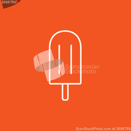 Image of Popsicle line icon.