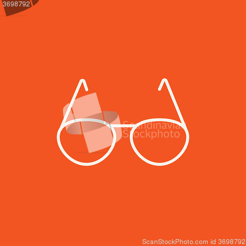 Image of Eyeglasses line icon.