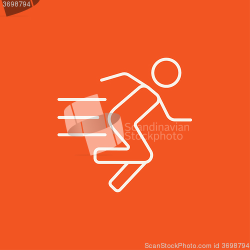 Image of Running man line icon.