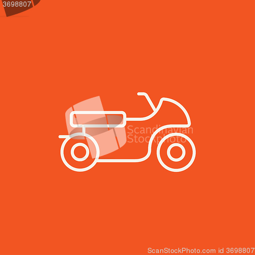 Image of Motorcycle line icon.