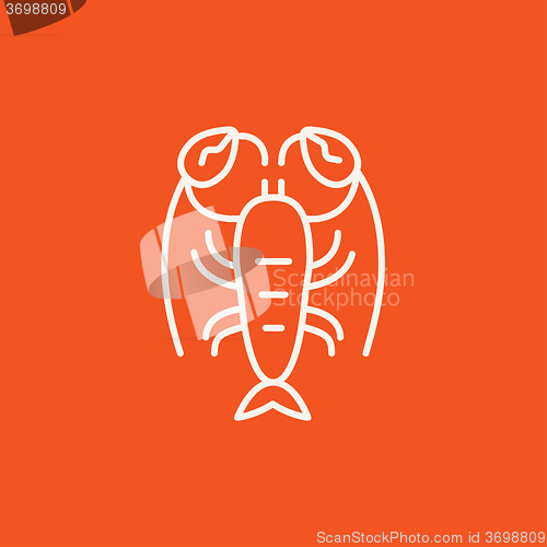 Image of Lobster line icon.