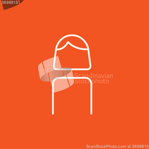 Image of Business woman line icon.