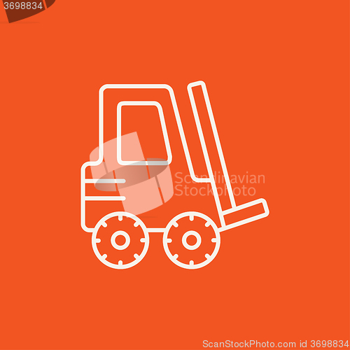 Image of Forklift line icon.