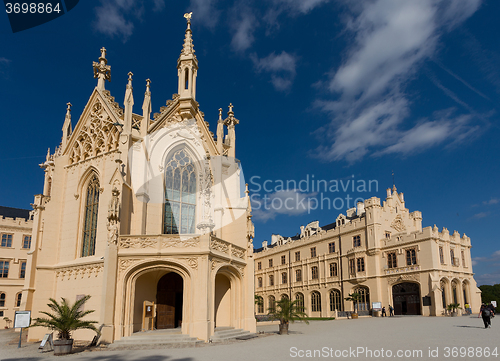 Image of Lednice Castle in South Moravia in the Czech Republic